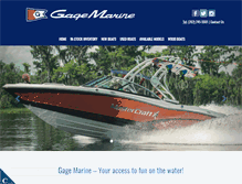 Tablet Screenshot of gageboats.com